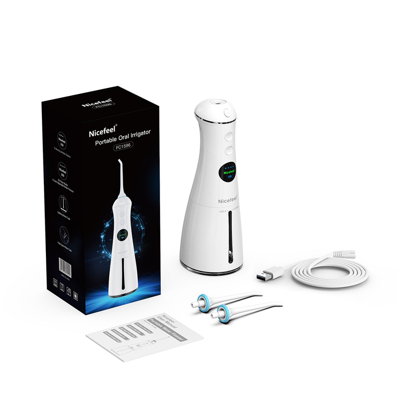 6+ Chế độ làm việc Máy phun nước điện IPX7 300ml Vệ sinh răng miệng Máy kích thích răng Làm trắng răng Nước chỉ nha khoa Chỉ nha khoa