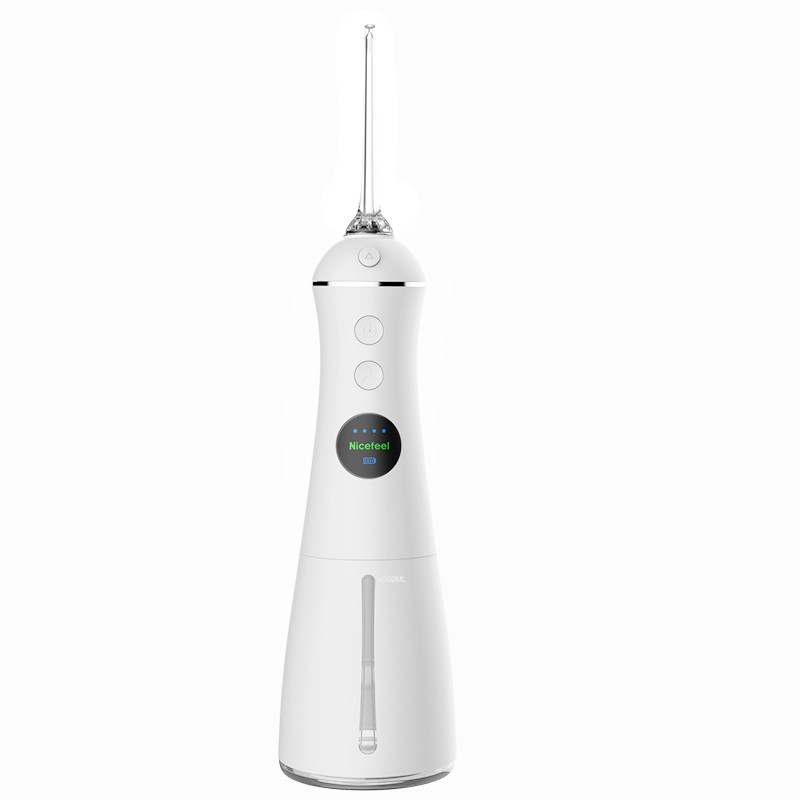 IPX7 Máy châm thuốc miệng có thể sạc lại 300mL, Máy tăm nước cầm tay để làm sạch răng