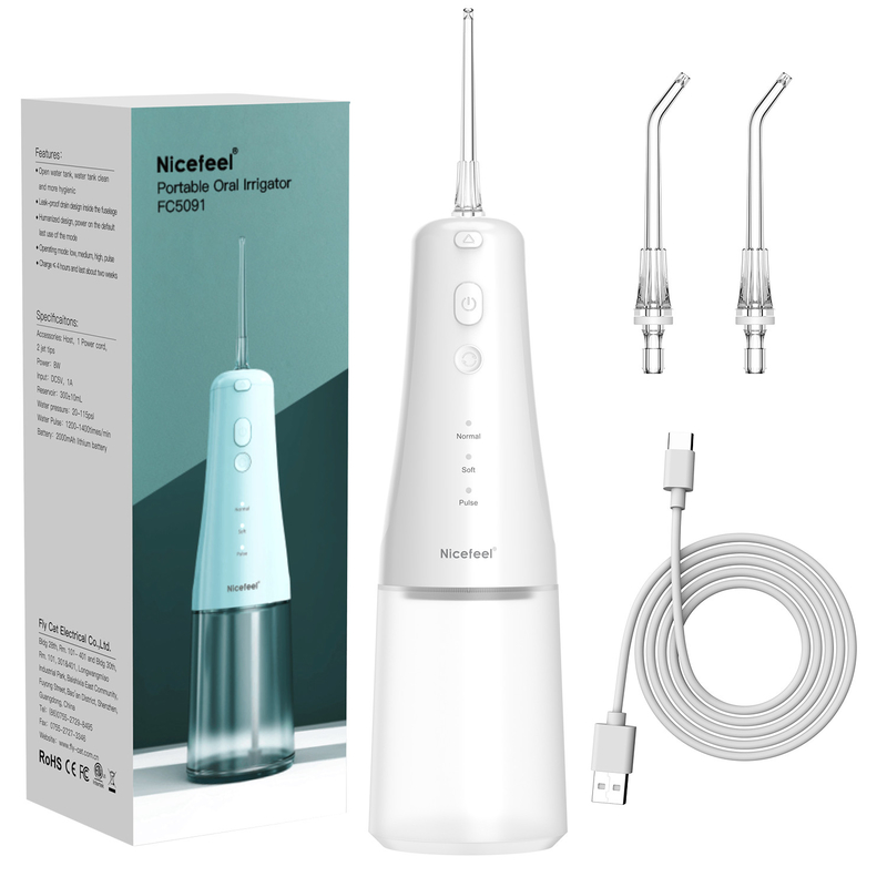Cordless Water Dental Flosser Máy tưới tiêu miệng có thể sạc lại di động