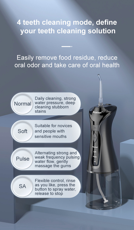 300ml Cordless Nicefeel Portable Oral Irrigator Chăm sóc răng miệng bằng vòi phun