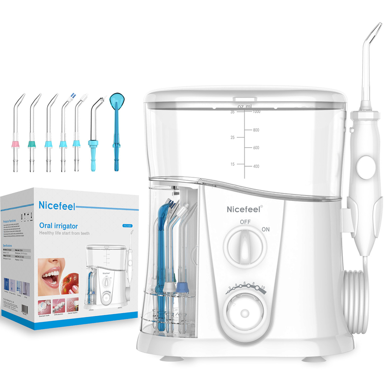 Máy tăm nước White Tank với vòi cấp thực phẩm ABS để chăm sóc răng miệng