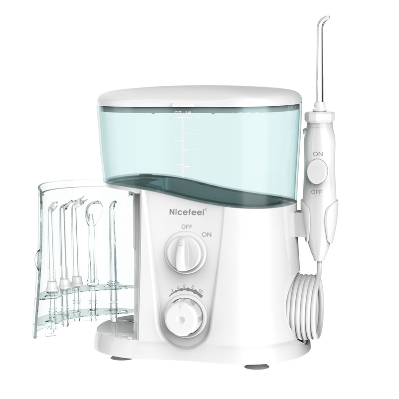 Máy tăm nước White Tank với vòi cấp thực phẩm ABS để chăm sóc răng miệng