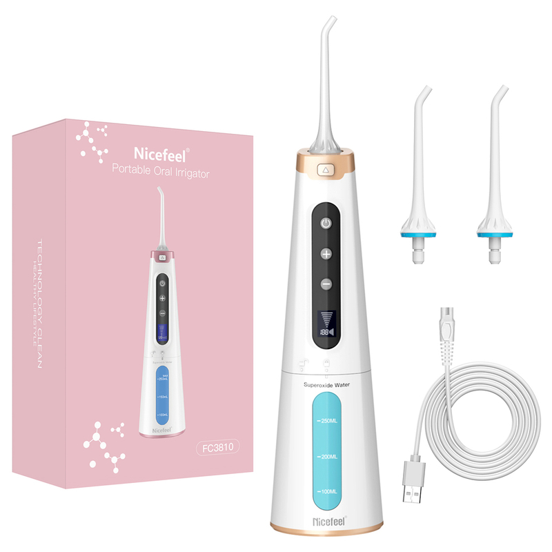Máy tưới miệng Ozone trị liệu với bể nước 600ml với vòi quay 360 ° màu trắng