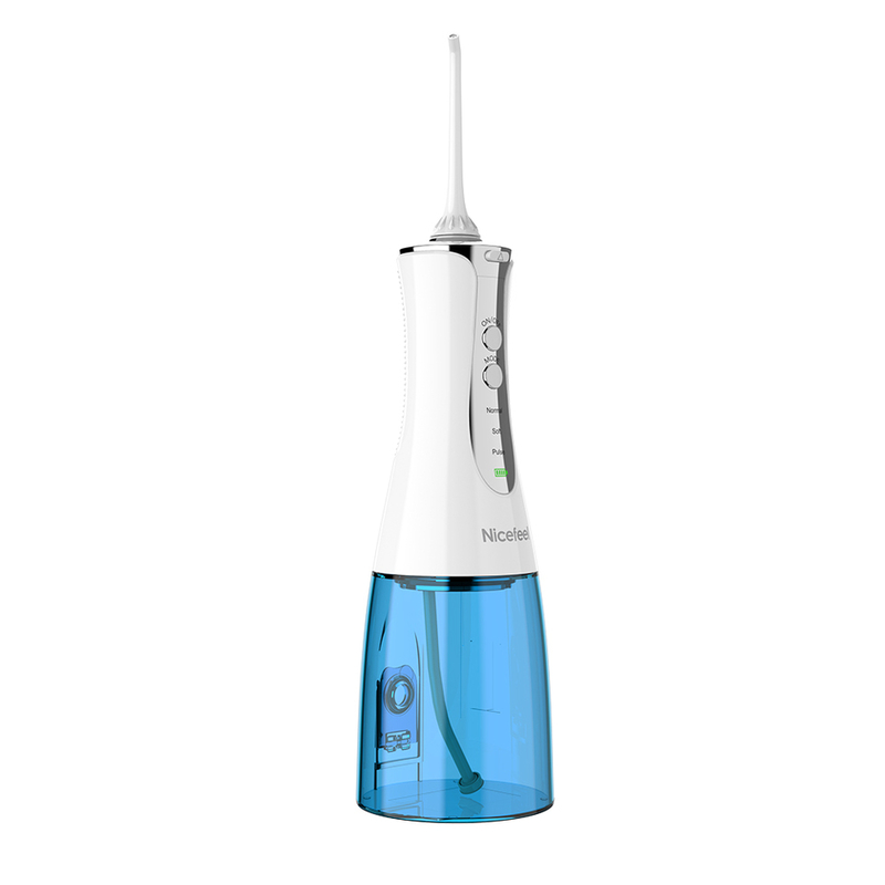 1000ml Nha khoa không dây thông miệng nước tưới nước Flosser màu trắng 2.5mm vòi