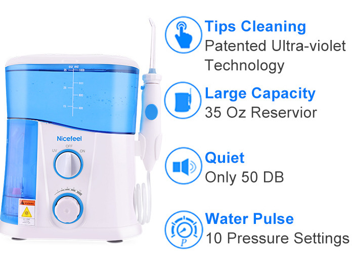 6Pcs chải đánh răng điện và nước Flosser tất cả trong một cho chăm sóc răng miệng