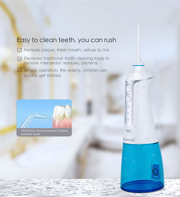 Máy tăm nước không dây Nicefeel cấp IPX7 Tiêu chuẩn di động 3 chế độ làm việc